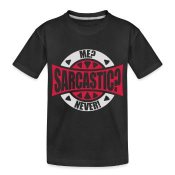 moi sarcastique ne cite jamais - T-shirt bio Premium Enfant - noir - Devant