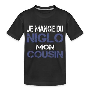 Je mange du Niglo - T-shirt bio Premium Enfant - noir - Devant