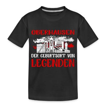Oberhausen Der Geburtsort Von Legenden - Kinder Premium Bio T-Shirt - Schwarz - Vorne