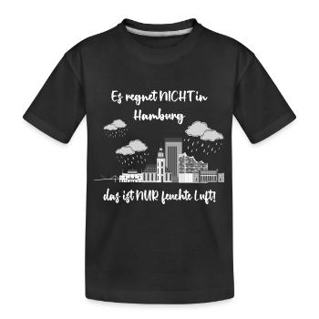 Hamburg Spruch Norddeutschland Regen Spruch - Kinder Premium Bio T-Shirt - Schwarz - Vorne