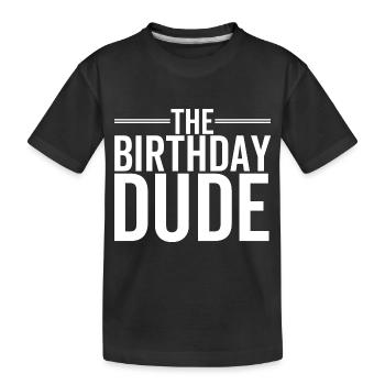 Der Geburtstags-Typ - Kinder Premium Bio T-Shirt - Schwarz - Vorne