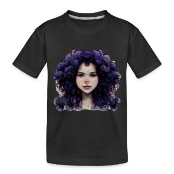 Violet - Kids' Premium Organic T-Shirt - black - Front