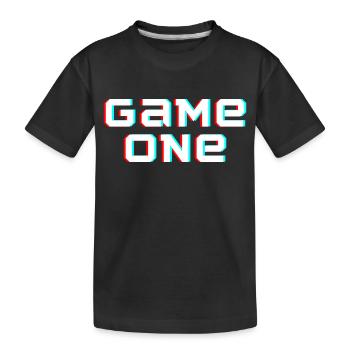 Premier jeu - T-shirt bio Premium Enfant - noir - Devant