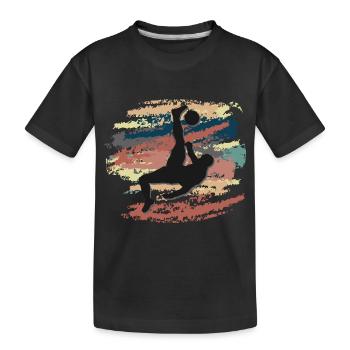 Football Footballeur Attaquant Garçons Coupe du Monde Hommes - T-shirt bio Premium Enfant - noir - Devant