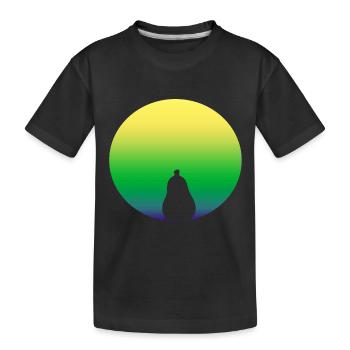 birne in gruen - Kinder Premium Bio T-Shirt - Schwarz - Vorne