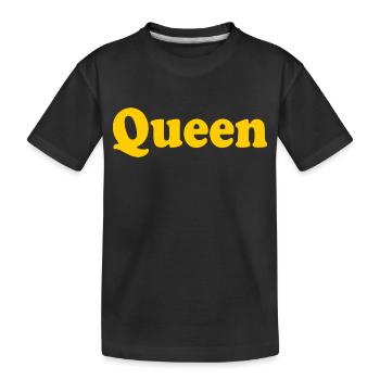 QUEEN - Kids' Premium Organic T-Shirt - black - Front