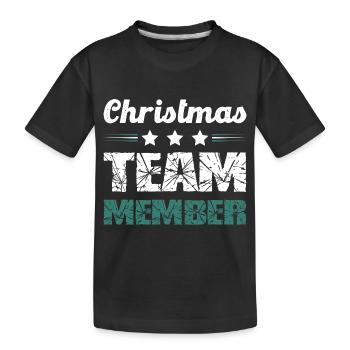 Christmas Team - Kinder Premium Bio T-Shirt - Schwarz - Vorne