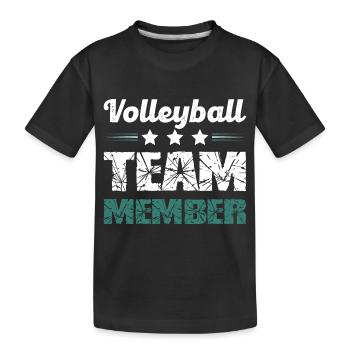 Volleyball Team - Kids' Premium Organic T-Shirt - black - Front