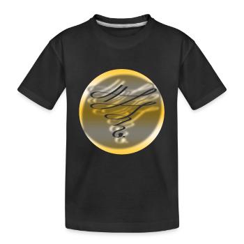 Ornement doré - T-shirt bio Premium Enfant - noir - Devant