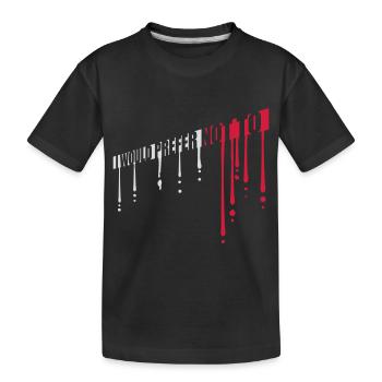I prefer not to - Kids' Premium Organic T-Shirt - black - Front
