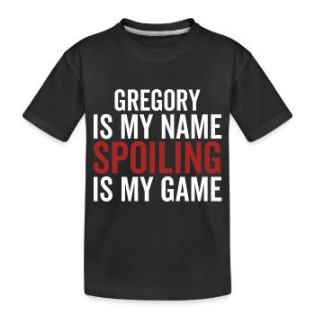 Gregory est mon nom Spoiler est mon jeu - T-shirt bio Premium Enfant - noir - Devant