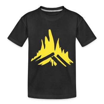 Lagerfeuer Camping Natur Wald Feuer Vektor 4 - Kinder Premium Bio T-Shirt - Schwarz - Vorne