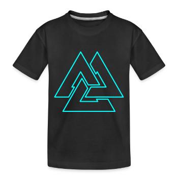 Odins Valknut - Kids' Premium Organic T-Shirt - black - Front