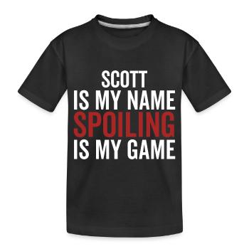 Scott ist mein Name Verderben ist mein Spiel - Kinder Premium Bio T-Shirt - Schwarz - Vorne