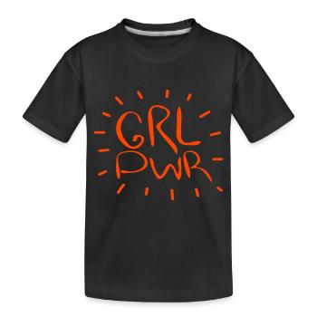 Frauenpower - Kinder Premium Bio T-Shirt - Schwarz - Vorne
