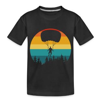 vintage parachute lover - Kinder Premium Bio T-Shirt - Schwarz - Vorne