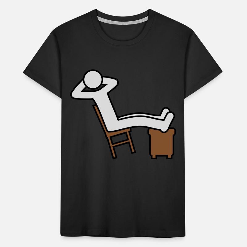 Man rests Kids' Premium Organic T-Shirt