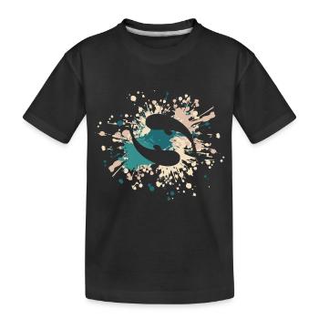 Éclaboussure de couleur de poisson - T-shirt bio Premium Enfant - noir - Devant