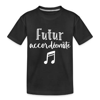 Futur accordéoniste - T-shirt bio Premium Enfant - noir - Devant