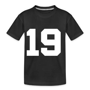 Anzahl 19 - Kinder Premium Bio T-Shirt - Schwarz - Vorne
