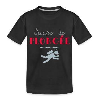 l'heure de plongée - T-shirt bio Premium Enfant - noir - Devant