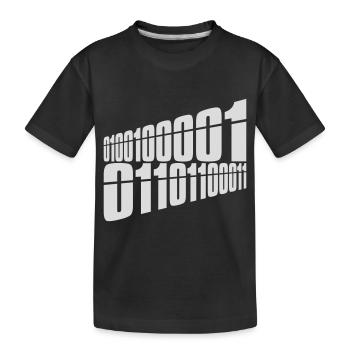 Binär Code Programm Sprache - Kinder Premium Bio T-Shirt - Schwarz - Vorne