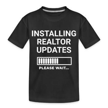 Installing Realtor Updates Please Wait - Kids' Premium Organic T-Shirt - black - Front