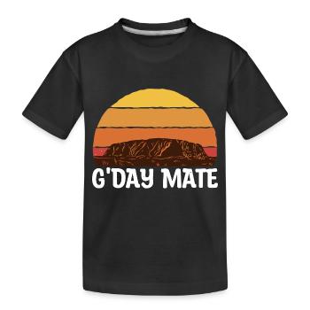 Australie G’Day Mate Ayers Rock Cadeau - T-shirt bio Premium Enfant - noir - Devant