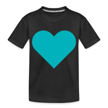 Ich liebe dich - Kinder Premium Bio T-Shirt - Schwarz - Vorne