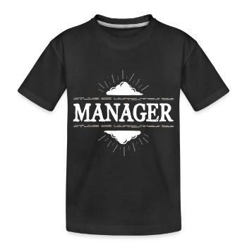 Manager Beruf - Kinder Premium Bio T-Shirt - Schwarz - Vorne