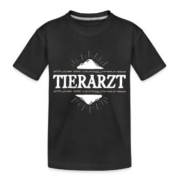 Tierarzt Beruf - Kinder Premium Bio T-Shirt - Schwarz - Vorne