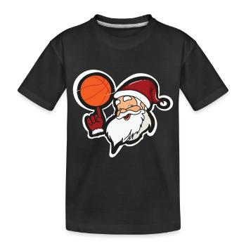 Basketball Basketball Père Noël - T-shirt bio Premium Enfant - noir - Devant
