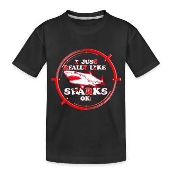Funny Animal Saying - Kids' Premium Organic T-Shirt - black - Front