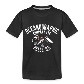 Ozeanographische Belle Ile - Kinder Premium Bio T-Shirt - Schwarz - Vorne