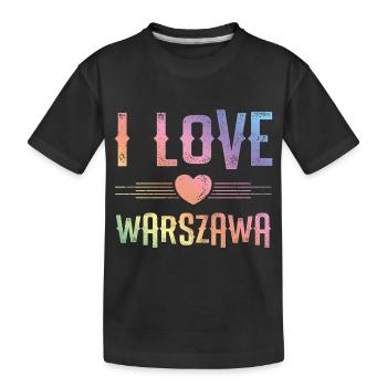 I Love Warsaw - Kids' Premium Organic T-Shirt - black - Front