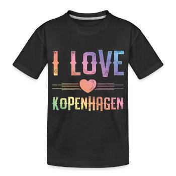 I Love Kopenhagen - Kinder Premium Bio T-Shirt - Schwarz - Vorne