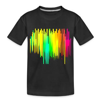 Rainbow dégradé coloré cool rétro tendance Art 2 - T-shirt bio Premium Enfant - noir - Devant