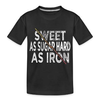present basketball love churrascada volleyball - Kids' Premium Organic T-Shirt - black - Front