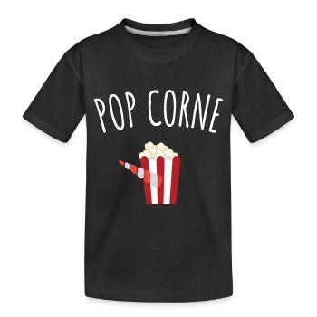 pop corne - T-shirt bio Premium Enfant - noir - Devant