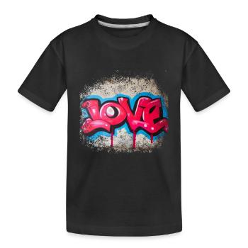 Amour graffiti - T-shirt bio Premium Enfant - noir - Devant