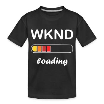 weekend loading / Warten auf das Wochenende - Kinder Premium Bio T-Shirt - Schwarz - Vorne