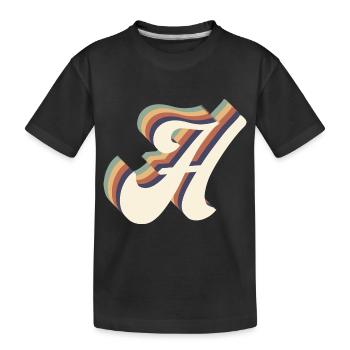 lettre h - T-shirt bio Premium Enfant - noir - Devant
