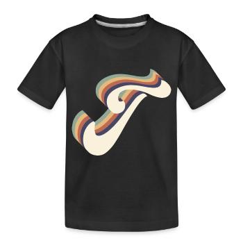 lettre t - T-shirt bio Premium Enfant - noir - Devant