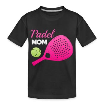 Padel Paddle Racket Tennis Sport I Gift - Kids' Premium Organic T-Shirt - black - Front