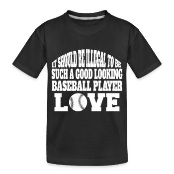 Baseball Équipe de baseball Baseballer Joueur de baseball - T-shirt bio Premium Enfant - noir - Devant