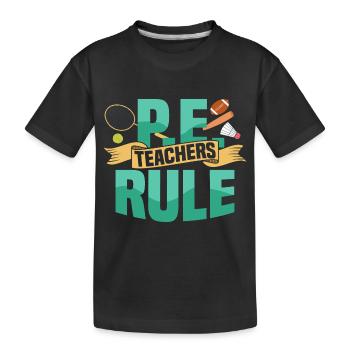 Les enseignants de l’éducation physique dirigent l’école d’éducation physique - T-shirt bio Premium Enfant - noir - Devant