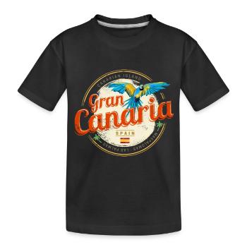 Gran Canaria Parrot Canary Islands Spain - Kids' Premium Organic T-Shirt - black - Front