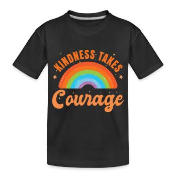 La gentillesse demande du courage Lutte contre l’intimidation - T-shirt bio Premium Enfant - noir - Devant