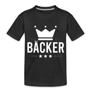 Bäcker Beruf - Kinder Premium Bio T-Shirt - Schwarz - Vorne