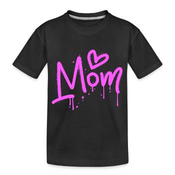 Mutterliebe Graffiti - Kinder Premium Bio T-Shirt - Schwarz - Vorne